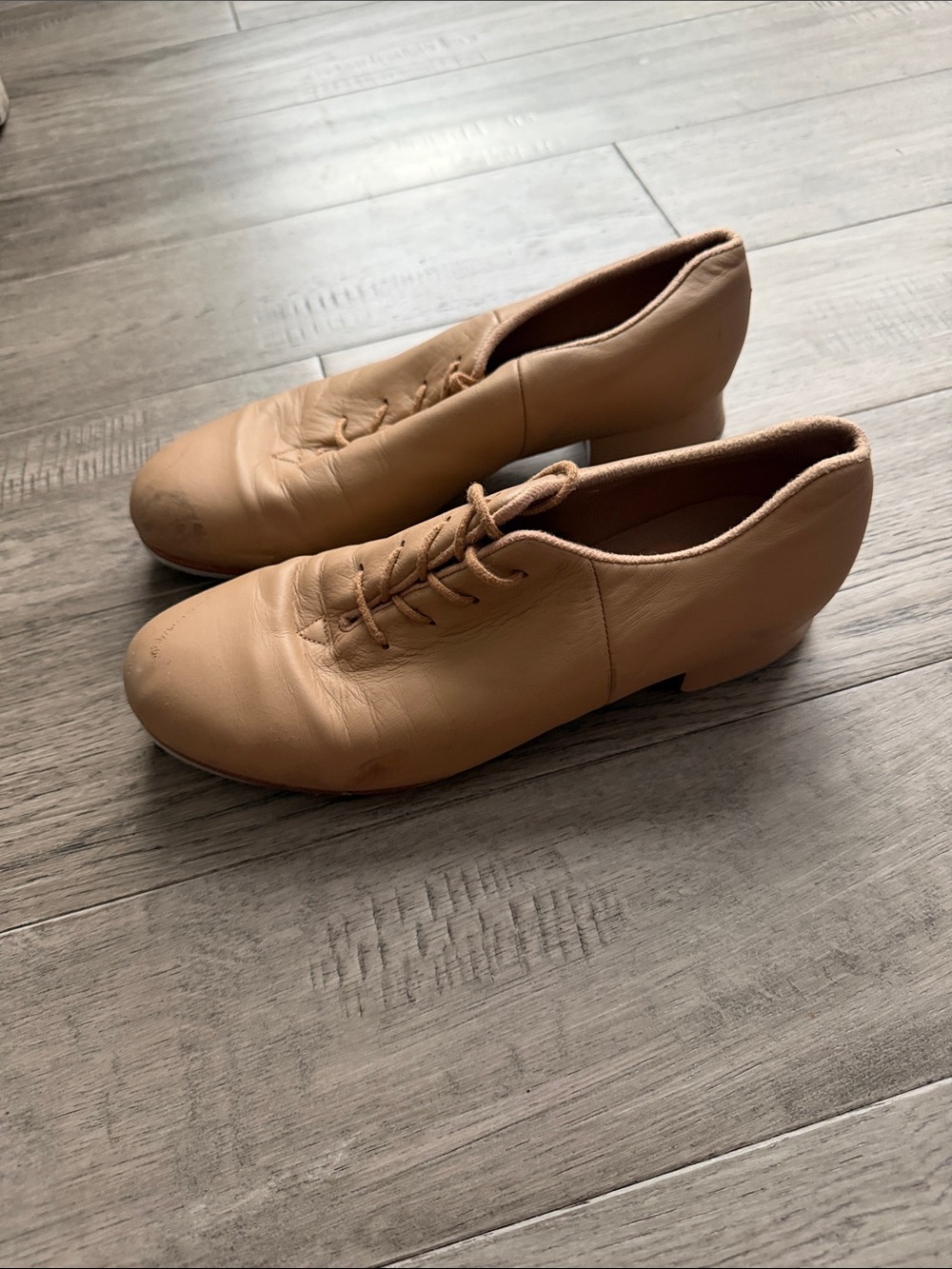 Bloch Women's Tan Leather Lace-Up Oxford Dance Shoes - Picture 2 of 6